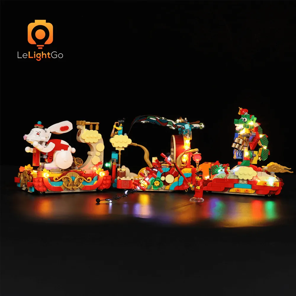 LEGO Lunar New Year Parade 80111 with LeLightGo LED lighting kit, Classic variant