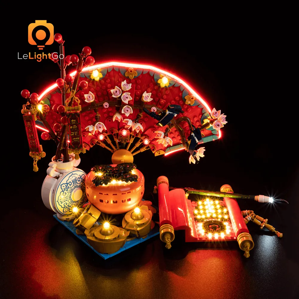 LeLightGo LED kit for LEGO Good Fortune 80117 with micro-wires and classic option