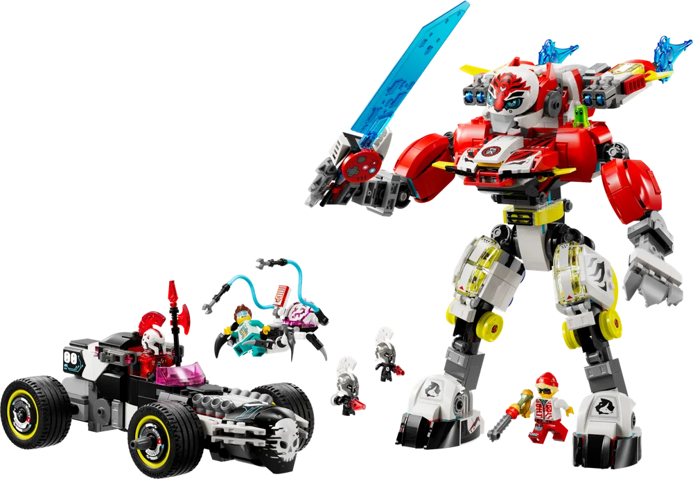 LEGO Cooper's Tiger Mech & Zero's Hot Rod Car 71497