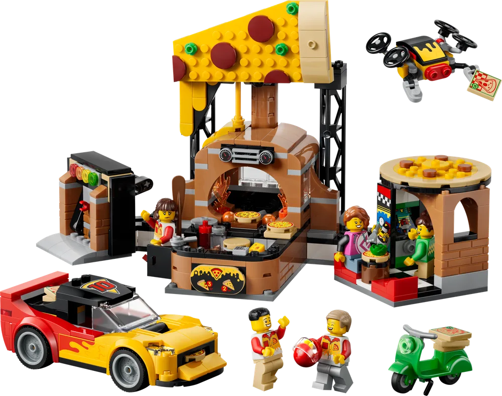 LEGO Pizza Delivery Experience with Vehicles 60496