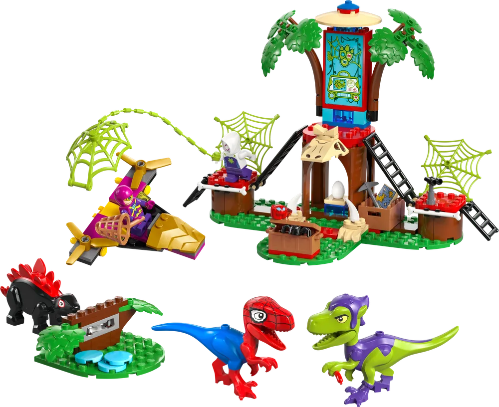 LEGO Spidey and Gobby's Raptor Battle at Tree House HQ 11200