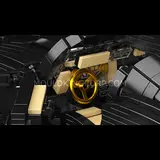 Muscle car interior with gold steering wheel