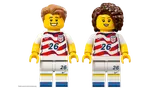 Minifigures in white jerseys.