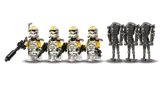 Clone Troopers and Super Battle Droids lineup.