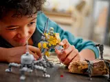 Close-up of child playing with AT-RT.