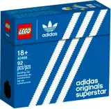 Front of LEGO adidas Superstar box.