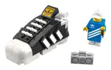 LEGO adidas Superstar sneaker with minifigure and boombox.