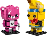 Adventure Peely and Cuddle Team Leader BrickHeadz figures.