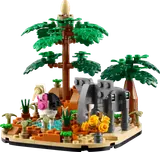 LEGO Savanna Diorama with elephant.