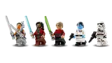 Lineup of Star Wars minifigures.