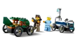 Minifigures and their vehicles.