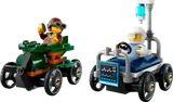 Propeller car and hospital bed race car.