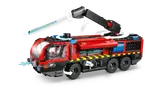 Fire truck's dynamic water cannon in action.