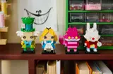 BrickHeadz Alice in Wonderland on a shelf.