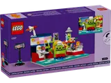 Back of LEGO Alien Space Diner set 40687 box, interior view.