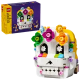 LEGO skull with box.