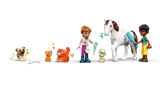 Minifigures and animals close-up.