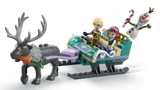 Sven pulling sleigh with Kristoff, Anna, and Olaf.
