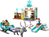Full LEGO Frozen set with sleigh, stall, and sled.