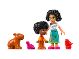 Detailed view of minifigures and animal figures.