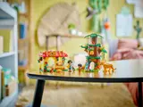 Assembled set on table in a room.