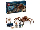 Box art and contents of LEGO Aragog set.