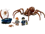 LEGO Aragog with Harry and Ron minifigures.