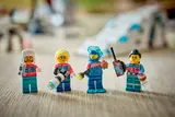 Four LEGO arctic explorer minifigures.