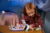Girl smiling while playing.