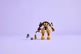 Full set on purple background.