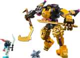 Arin's mech, minifigure, and dragon ready.