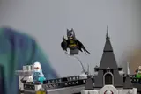 Batman vs. Mr. Freeze on roof.