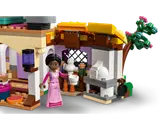 Asha in the cottage kitchen with oven.
