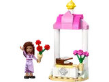 Asha minifigure and a small pink-roofed booth.