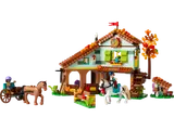 Autumn's Horse Stable set with minifigures and horses.