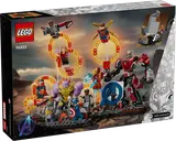Back of the LEGO Marvel Endgame box, showing play features.