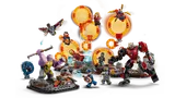 Wide view of the LEGO Endgame epic battle.