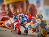 Close-up of LEGO Iron Patriot mech.