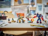 LEGO Marvel set arranged on table.