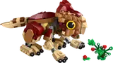 LEGO Aquilops dinosaur build with plant.