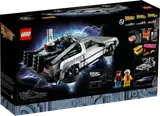 Back of LEGO DeLorean Time Machine box.