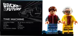 Marty, Doc minifigures and display plaque.