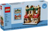 LEGO 40696 Bakery box, showing the 376-piece model and modular build feature.