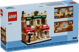 Back of LEGO 40696 box, revealing interior bakery details.