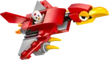 Red LEGO bird mech with Chao figure.