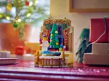LEGO Ballerina & Nutcracker Scene in festive setting.