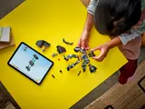 Mech parts with digital instructions.