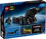 Batmobile box back with dimensions.