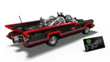 Rear view of Batmobile with display plaque.