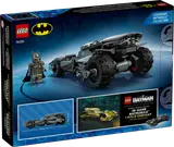 Back of Batmobile box with dimensions.
